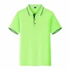Hızlı Dereceli Gömlek Tasarımı Erkekler ve Kadınlar Yaz Sabah Şortlu Spor Gündelik Polo Gömlek Takımı Reklamcılık Top 220609