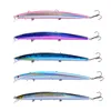 Sprzedaż 1PCS 18CM 24G Big Long Fish Minnow Sea Fishing Przynęta 3D Eye Stron Hooks Przynęty do łowienia morskiego 220726