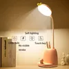 اللمس التحكم في الفراولة مصباح مكتب مع 3 وضع لون و dimmable خطي لدراسة مكتب غرفة نوم السرير