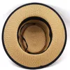 summer sun ladies fashion girl straw ribbon bow beach casual grass flat top panama hat bone womens visor cap