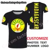 Madagascar t shirt diy gratis skräddarsydd namn nummer mdg t shirt nation flagga mg malagasy franska land tryck p o kläder 220616