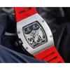 uxury 시계 날짜 남성용 럭셔리 시계 기계식 시계 Richa Mill RM51-01 스위스 자동 운동 사파이어 미러 고무 스트랩 브랜드 디자이너 스포츠 손목 시계