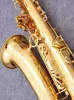 Professionelles Altsaxophon mit Gold-Flachton und E-Ton, Original-Altsaxophon mit vergoldetem Muschelknopf im 901-Struktur-Stil