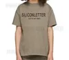 Designer Kids Oversize Loose USA T-shirt T-shirt T-shirt Tops 3D Silicon Letter Print Streetwear Summer Children Jonges Girls Kleding Kort mouw Katoen T-shirt