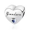 New Popular 925 Sterling Silver European Heart-shaped Wife Grandma Twin Girlfriend Beaded Fit Original Pandora Charm Bracelet DIY Women's Jewelry