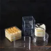 Ferramentas de bolo Mousse Leite de soja Fruta Melaleuca West Point Tiramisu Bolo Embalagem Transparente Sobremesa Box Biscoito