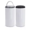 4 in1 16oz Sublimation Can Cooler Tumbler With Carring Handle Lids Double Wall Stainless Steel Vacuum Insulated Coolers Two Lid For Slim & Standard Cans Beer Bottle