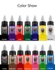 15ML/Bottle Professional Tattoo Pigment Inks Safe Half Permanent Tattoo Paints Supplies For Body Beauty Art Ink Microblading Supply