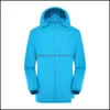 Ogenomtränglig regnjacka män Kvinnor Coat Casual Windproof Tra-Light Bevis Windbreaker Environmental 220217 Drop Leverans 2021 Raincoats Gear H