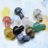 Crystal Stone Mini Mushroom Fisk Tank Dekoration Trädgårdsdekorationer Hem Skrivbord Dekorationer Hantverk Ornament Mix Color BH6240 TYJ