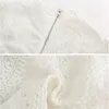 Fashion Women Shirt Lace Blouse Summer Tops Sexy Turtleneck Sleeveless Hollow Put Crochet Female White X0521 W220409