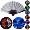 Dekoracja imprezy 1PC Luminous Folding Fan 13 -calowa LED Play Kolorfal Hand Held Abanico Fani dla Dance Neon DJ Night Clubparty Fy8446