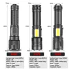 New Usb Rechargeable Zoomable XHP70.2 Aluminum Lantern 26650 Battery Led Flashlight COB 9-core XHP100 Powerbank Function Torch