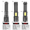 Nieuwe USB-oplaadbare zoombare XHP70.2 Aluminium Lantern XHP100 18650 Batterij Cob 9-Core LED-zaklamp Powerbank Functie Torch