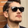 SIMPRECT aluminium magnésium lunettes de soleil polarisées pour hommes de luxe rétro Vintage mode lunettes de soleil carrées 220620