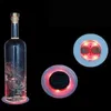 Stock knipperende gloed LED -fles Sticker Coaster Lights Flashing Cup Mat Batterij Aangedreven voor kerstfeest Wedding Bar Vaas Decoratie Licht Boutique FY5395