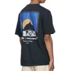 2022 Rhude T-shirt de haute qualité Formula One Classic Sunset Print Street Couple Short Sleeve