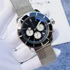 WatchSC - 45 mm kwarts heren horloge roestvrijstalen waterdichte lichtgevende horloges