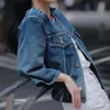 2022 femmes vintage designer manteau court bomber veste coupe-vent femme milan piste coton denim designer vestes ras du cou à manches longues hauts vêtements outwear