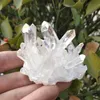 Hot 120130g blanc naturel ange aura cristal cluster galvanoplastie revêtement quartz cluster pierre guérison T200117