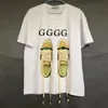 مصمم رجالي جديد T Shirt ملابس نسائية ملابس نقية القطن جولة رقبة قصيرة الأكمام علامة مزدوجة G طباعة