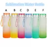 Sublimations-Wasserflaschenbecher, 500 ml, Milchglas-Wasserflaschen, Farbverlauf, leerer Becher, Getränkebecher, 17 Unzen, Tassen C0622c02