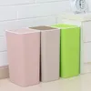 Modern Design Plastic Trash Can Pressing Cover Home Kitchen Office Waste Bin Sitting Room Toilet Paper Basket Y200429