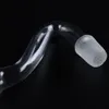 10-mm-Glasschalen, Pyrex-Räucherpfeifen, klare, dicke männliche Glas-Tabakschale für Dab Rig, Percolater-Bong-Adapter, transparentes, gebogenes Rauchrohr-Zubehör