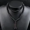Бисера, пряди 8 мм натуральный лава каменного браслета очарование 80 бусин Ожерелье ручной эластичной веревки заживление йоги бусинки
