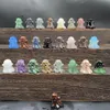 Cristais de cura natural de 3cm Stone Ghost estátua Reiki Energy Chakra Gemstone Quartz Animal estátua Decoração em casa