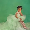 Vestidos de menina 2022 FLOR GIRL para casamentos Lace Aplicado Tutu saia puffyt altitudinada
