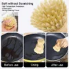 Bamboo Dish Scrub Brush Kitchen Wooden Cleaning Tools Scrubbers for Washing Cast Iron Pan Pot Natural Sisal Bristles Brushes