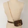 Модная женская поясная сумка на пояс, поясная сумка, дизайнерские кожаные нагрудные сумки, съемный кошелек для монет, милые сумки через плечо с цепочкой