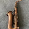 Retro Retro EB professionnel alto saxophone Copper Material Antique Brossed Craft Alto Sax Playing Musical Instrument