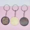 MAMA Wooden Lettering Keychains Wooden Round Pendant Key Ring