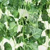 Decorative Flowers & Wreaths 90cm Green Artificial Hanging Grape Vine Fake Plants Leaves Garland Home Garden Wall Decoration RattanDecorativ