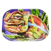 Multi Styles Cartoon Smoking Tobacco Rolling Tray Metal Cigarette Tobacco Tinplate 16.5&12.6mm Herb Hand roller Smoke Accessories Grinder