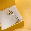 Frauen Gold Armband Designer Silber Schmuck Herren F Armbänder voller Diamant Luxurys Designer Schmuck Frau Liebe Armband mit Box