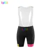 KAFITT Femmes Noir Manches Courtes Maillot De Cyclisme Ensembles Pantalon À Bretelles Respirant En Plein Air Go Pro Team Séchage Rapide Maillot Mujer Été 220420