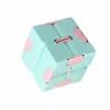 DHL ship Infinity Cube Candy Color Fidget Puzzle toy Anti Decompression Finger Hand Spinners Fun Toys For Adult Kids Adhd Stress Relief Gift