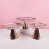 Other Bakeware 1pcs-3pcs/lot Cake Stands For Party Events Gold Crystal Tools Mirror Face Plate Decorating Supplies Kitchen Accessories