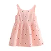 Abiti da ragazza 1 ~ 5 anni Bambini Bambini Ciliegie Stampa Neonate Abito da principessa Moda Toddler Kid Estate Abiti da festa floreali Vestido