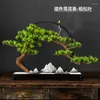 Fiori decorativi Ghirlande Home Dector Simulato Benvenuto Pino Bonsai Decorazione da tavolo Bruciatore di incenso Ornamenti Albero finto Rocaille in vaso