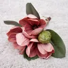 Decorative Flowers & Wreaths 4Pcs/bundle Handmade Big Magnolia Flower Vintage Decor EVA Artificial Home Decoration Bridal FlowersDecorative