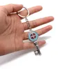 Colorful Key Shape Exorcism St. Benedict Keychain Charm Ring Jewelry Religious Shrine Gifts