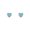 Stud Mode Mignon Coeur Bleu Boucles D'oreilles Belle Petite Boucle D'oreille Piercing Accessoire Simple Élégant JewelryStud Kirs22