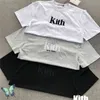 Camiseta bordada Kith oversize masculina feminina New York camiseta de alta qualidade 2023 casual verão tops camisetas masculinas