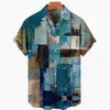 Camicie da uomo camicie hawaiane camicia da spiaggia da spiaggia usa un olio casual oversize 3d pittura corta 2022