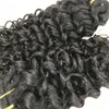 Deep Wave Clip-in-Haarverlängerungen, Echthaar, doppelter Schuss, natürliche Farbe, lockiges Remy-Echthaar, Verlängerung für Frauen