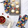 Sublimation épaissir mitaines de cuisine coton lin cuisson micro-ondes isolation thermique gant Anti-brûlure four gants cadeau pour maman